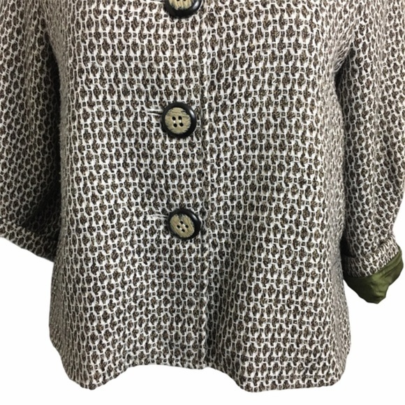 Maestro textured button front jacket. Size Large - Picture 5 of 8